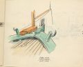 Sketch Showing Structure of the Sponger Katina by Philip Ayer Sawyer, 1938