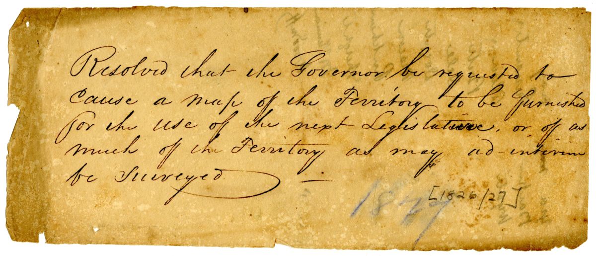 Resolution Requesting that the Governor Provide a Map of Florida to the Territorial Legislative Council, 1827