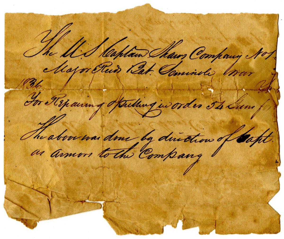 Fragment of Documentation Concerning the Settlement of an Account, circa 1836