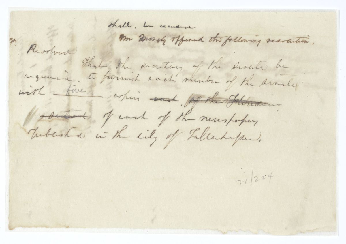 Resolution Directing the Secretary of the Senate to Furnish Members of the Senate with Copies of Newspapers, 1845