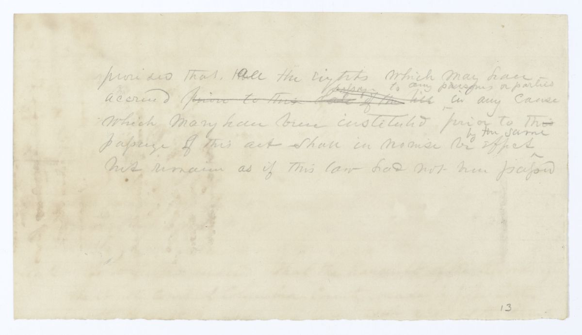 Amendment to an Unspecified Act, circa 1845