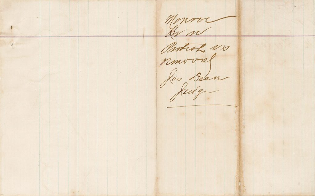 A resolution of protest by citizens of Key West in support of Judge Dean. [Governor Fleming correspondence, S580, box 9]