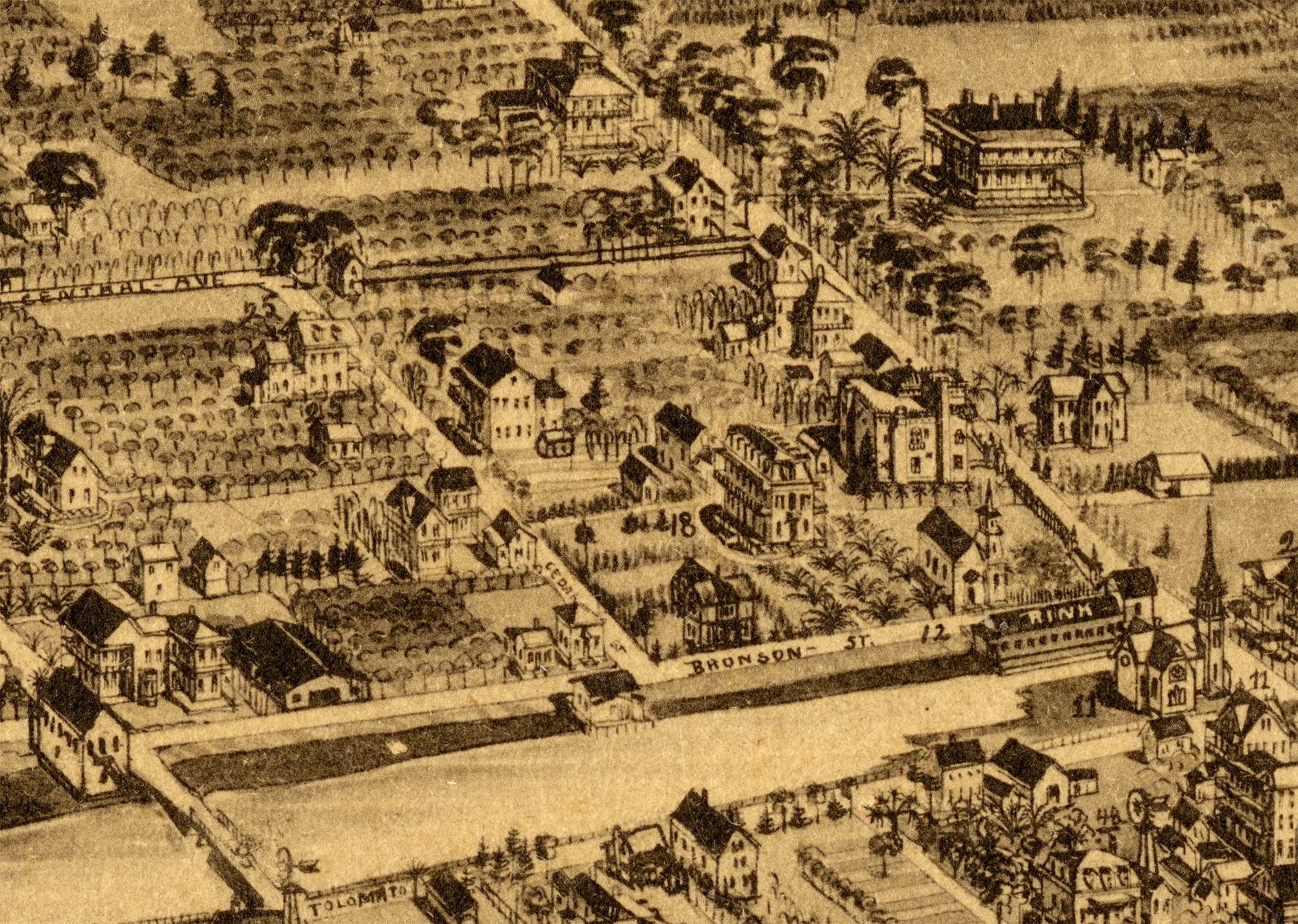 1885 Birdseye view of St. Augustine