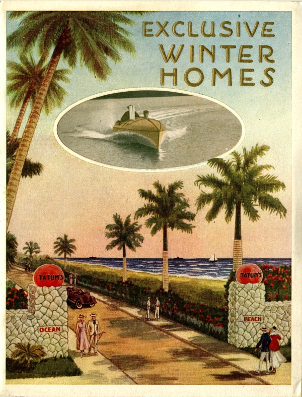 An example of one of the many booklets being developed by Miami real estate developers in the 1910s and 1920s to entice northern buyers. This one was published by the Tatum Brothers Company to advertise their beachfront development north of Miami. Florida Collection, State Library (1918).