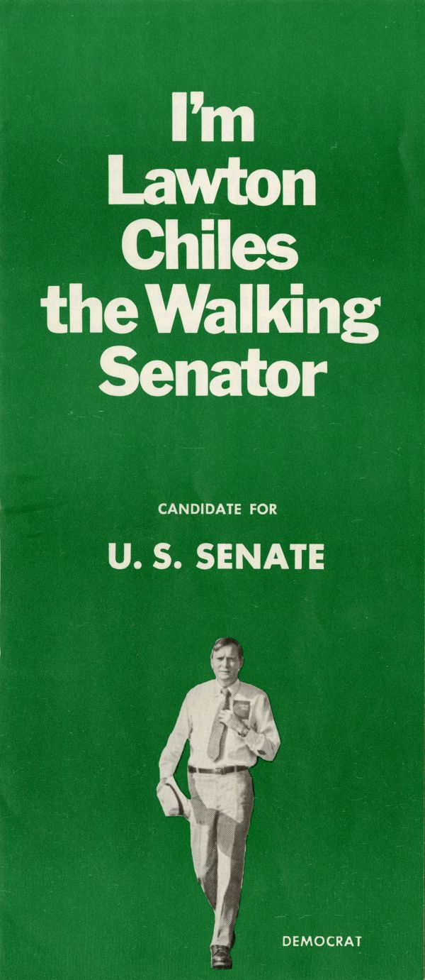 Cover of a brochure published by Lawton Chiles' 1970 Senate campaign to explain Chiles' decision to 