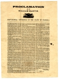 Proclamation by William Marvin, Provisional Governor of the State of Florida, 1865