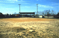 Close-up view of a baseball field in Port St. Joe.