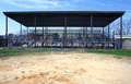 Close-up view of bleachers at a baseball field in Port St. Joe.