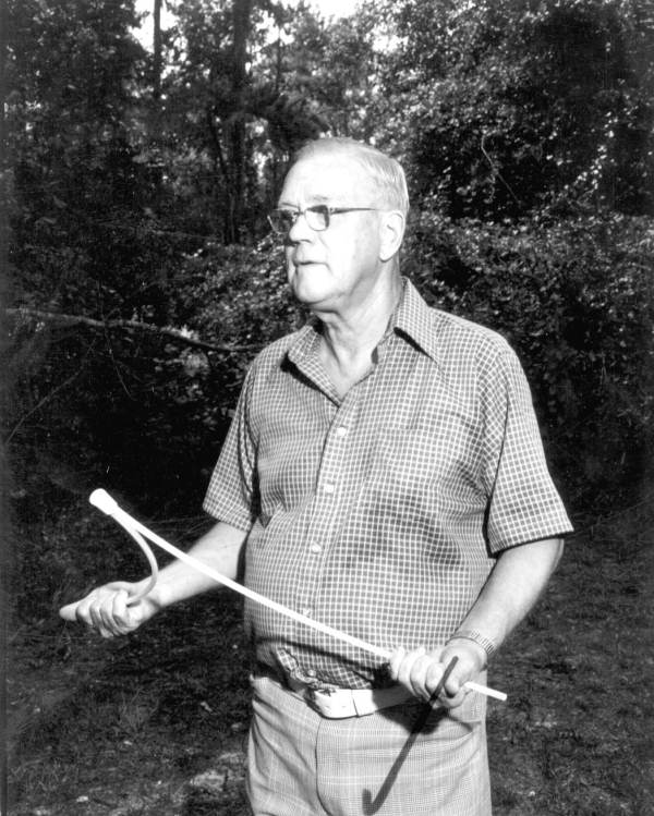 'Water witcher' Don Thompson of Clearwater at the 1977 Florida Folk Festival in White Springs.