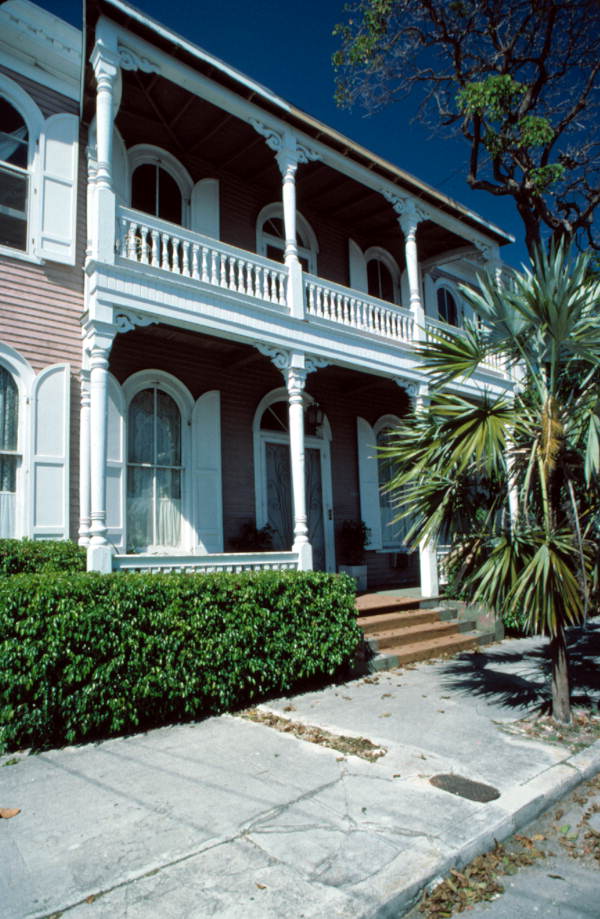 Gato House apartments, formerly the Mercedes Hospital in Key West (1988).