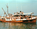 The "El Dorado" packed with Cuban refugees during the Mariel Boatlift - Key West, Florida