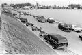 Looking from top of the bridge at parked vehicles by Garrison Bight during the Mariel Boatlift.