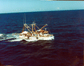 The "Americana" packed with Cuban refugees during the Mariel Boatlift - Key West, Florida.