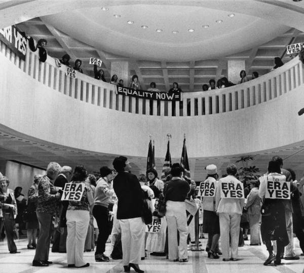 ERA supporters in the capitol rotunda, 1982.