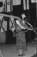 Folk singer and songwriter Eugenia Fitchen performing at the Florida Folk Festival- White Springs, Florida