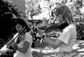 Apprentices Pam Carsey and Linda Gesele learning to play the Irish fiddle from James Kelly - Miami, Florida.