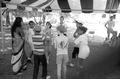 Jaya Radhakrishnan teaching East Indian dance to children at the 1989 Florida Folk Festival - White Springs, Florida