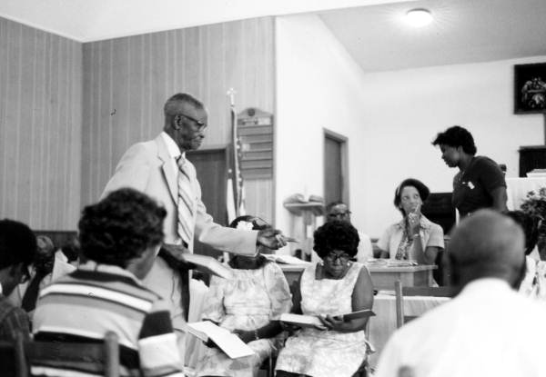 Dewey P. Williams leading sacred harp singing at S.E. Alabama & Florida Union Sacred Harp Sing- Campbellton, Florida