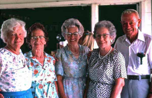 Group of Sacred Harp singers gathered together for a portrait: Old Chicora, Florida (not after 1979)