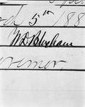 Signature of Governor William Dunnington Bloxham