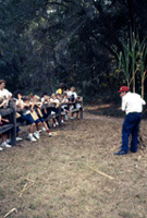 Reddy educating school kids on sugar cane harvesting for Rural Folklife Days: White Springs, Fla. (1991)