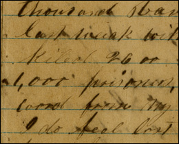 Detail from letter