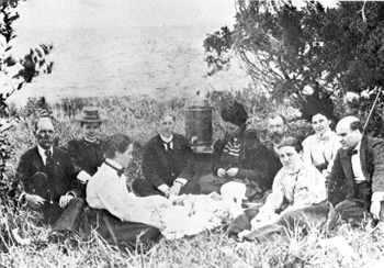 Clara Barton and Red Cross colleagues having a picnic: Tampa, Florida