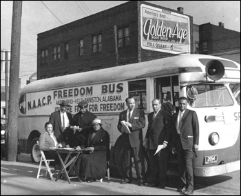 NAACP Freedom Bus and riders (195-)