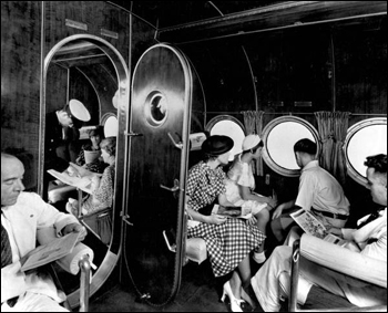 Interior view of Sikorsky S-40 plane: Miami, Florida (1931)