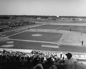 View of a baseball spring training game: Lakeland, Florida (1967)