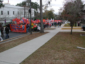 Demonstration march for Gore during the 2000 presidential election vote dispute