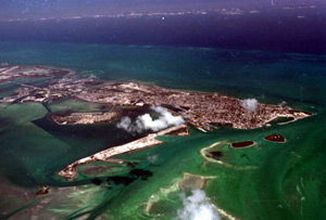 Aerial image of Key West, Florida (1968)