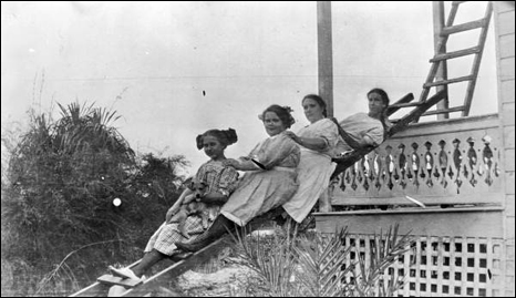 Girls and dog at the USDA Research Center: Miami, Florida (1910)