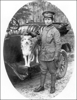 Portrait of Clara Page Ferrell in her official mail carrier uniform: Woodville, Florida (ca. 1917)