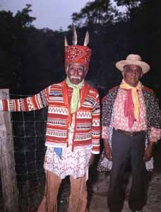 Brighton Seminole Indian Reservation elders Billy Bowlegs III (Left) and Naw Haw Tiger (right) (c.1960s)