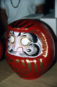 Daruma doll on display during Japanese New Year's celebration: Delray Beach, Florida (1988)