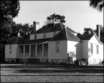 Main house at the Kingsley Plantation State Historic Site: Fort George Island, Florida (mid 20th century)