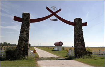 Babcock Ranch gates. Charlotte County, September 2006.