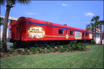 Circus World antique railway car: Orlando, Florida (ca. 1980)