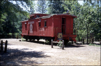 Seaboard Railroad caboose at the Tallahassee Jr. Museum (1972)