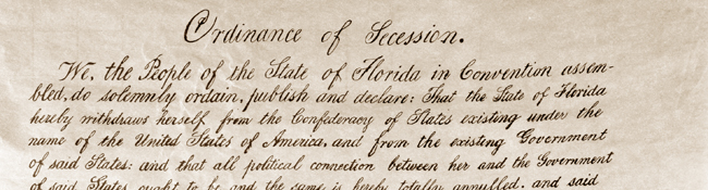 Florida Convention of the People, Ordinance of Secession, 1861, Series 972