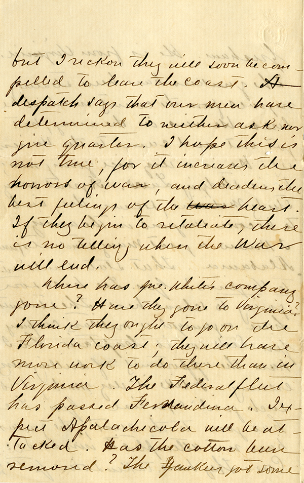 J. D. Pittman to My Dear Mother, November 18, 1861 
