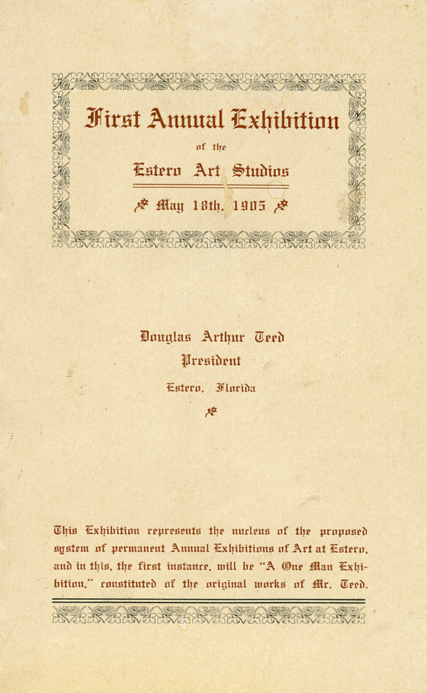 Exhibition of art program, 1905
