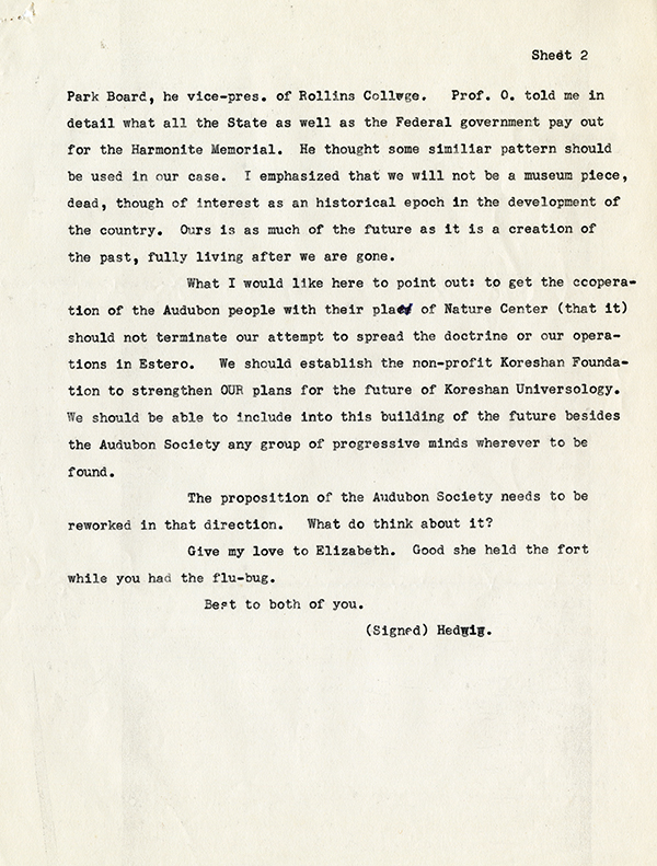 Letter from Rahn to Michel, 1960
