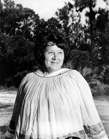 Betty Mae Jumper, the first female chief of the Seminole tribe of Florida (1967)