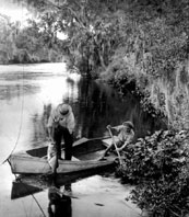 Landing a 10 pound black bass