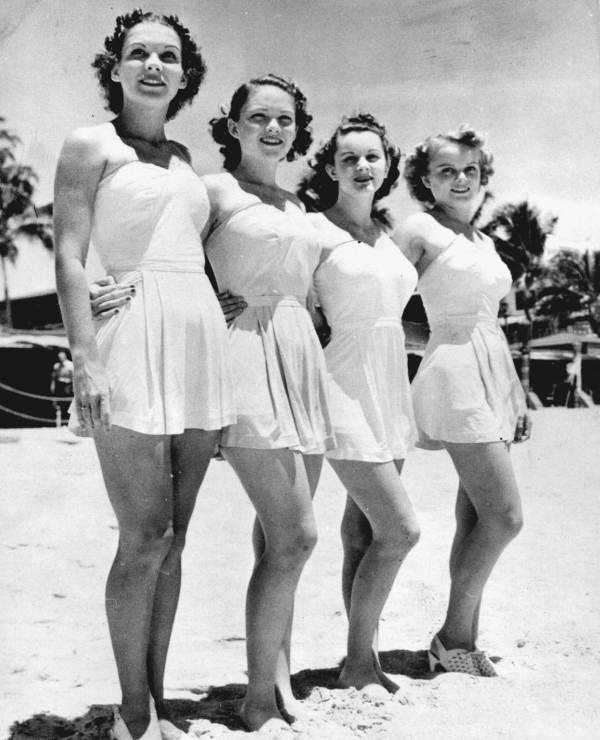 Strapless bathing suits making their debut - Miami Beach, Florida