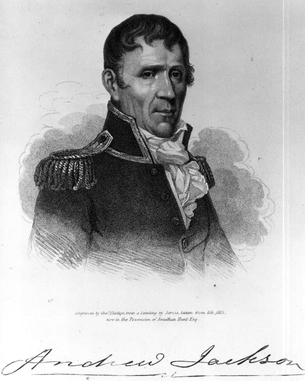 Portrait print of Andrew Jackson