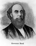 Drawn portrait of Florida's 9th Governor Harrison Reed