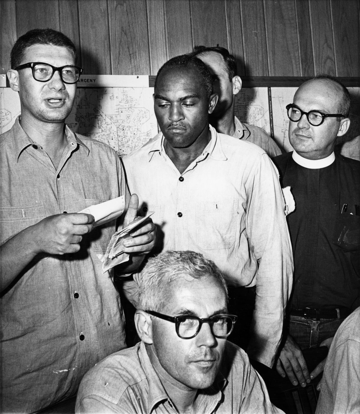 Jailed clergy read messages of support - Tallahassee, Florida.